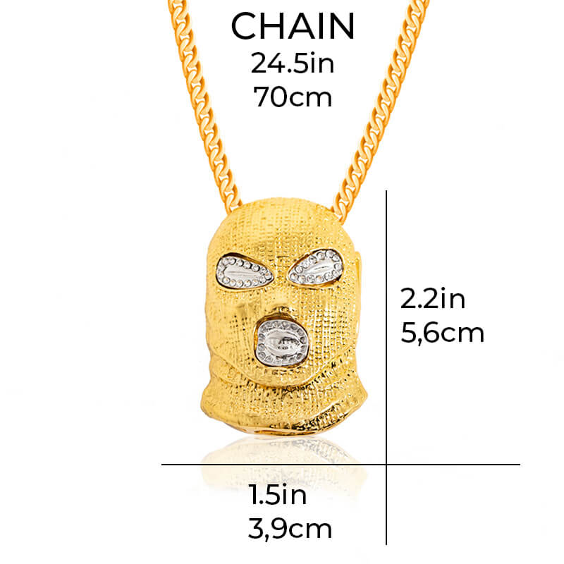 HipHop Gangster Mask Cuban Chain