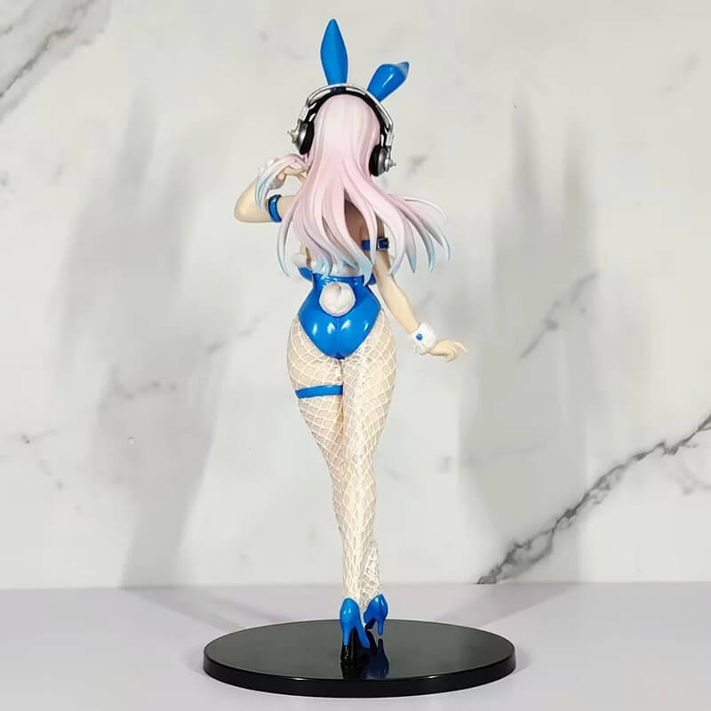 “PARTY BUNNY” Cute Dress Up Girl with Rabbit Ears Figure (11.8” tall) for Adults