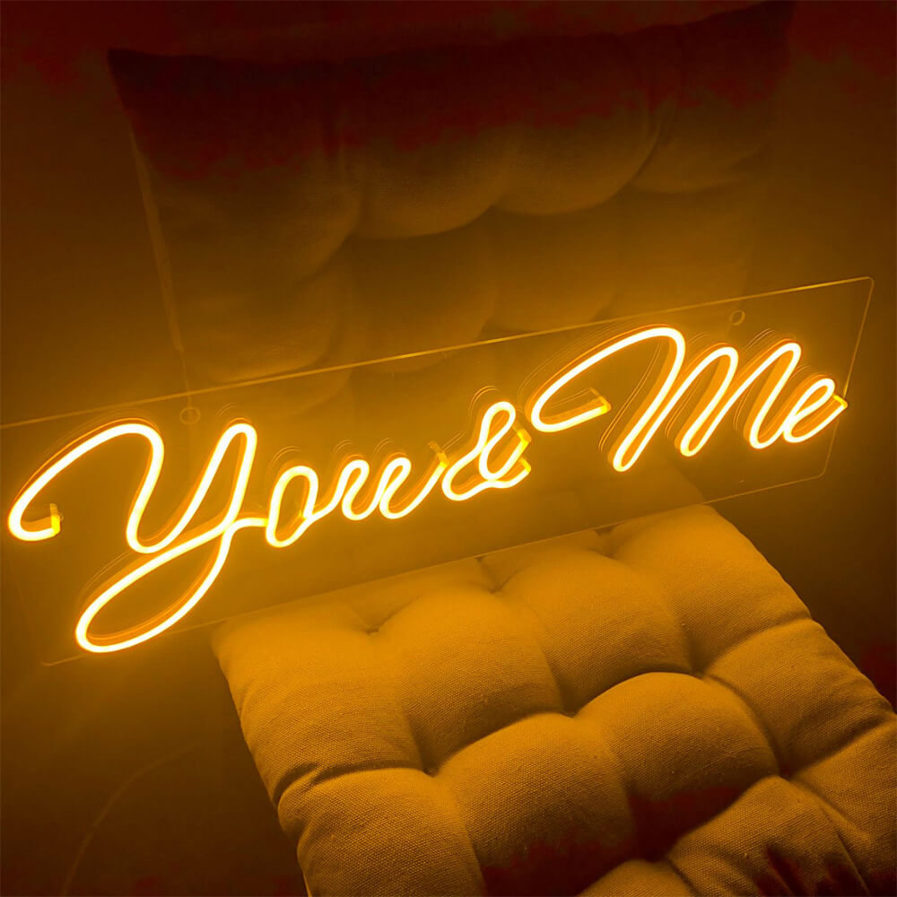 "YOU & ME" – LED Neon Sign (Size 23.6”x 8.6”)