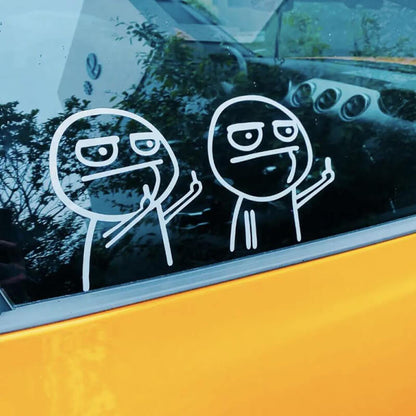 "FYOU BOYZ" Car Window Stickers Pack (4 Pairs Set)