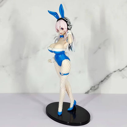 “PARTY BUNNY” Cute Dress Up Girl with Rabbit Ears Figure (11.8” tall) for Adults