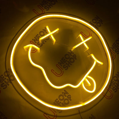 CRAZY SMILEY FACE - LED Neon Sign (Size 13.7”x 15.2”)