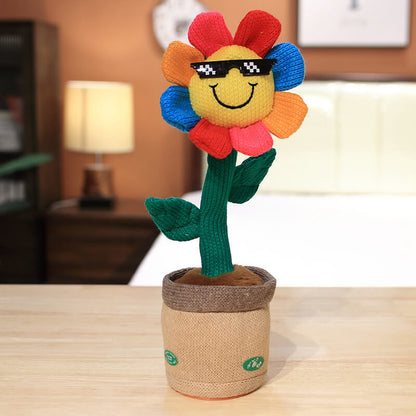 Dancing Sunflower - USB Rechargeable with Voice Recording, Bluetooth & 120 Songs