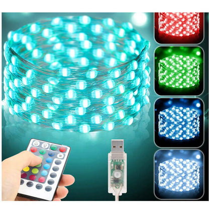 200 LED, USB hanging lights LIGHTPOP - 9,8x9,8 feets with remote control and sound sensor
