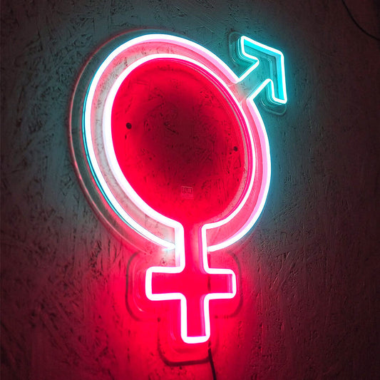 MAN & WOMAN ICON - LED Neon Sign (Size 19.7”x 15.7”)