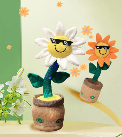 Dancing Sunflower - USB Rechargeable with Voice Recording, Bluetooth & 120 Songs