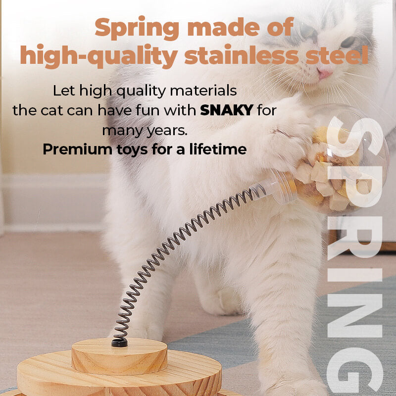 SNAKY- interactive cat toy made of natural bamboo wood