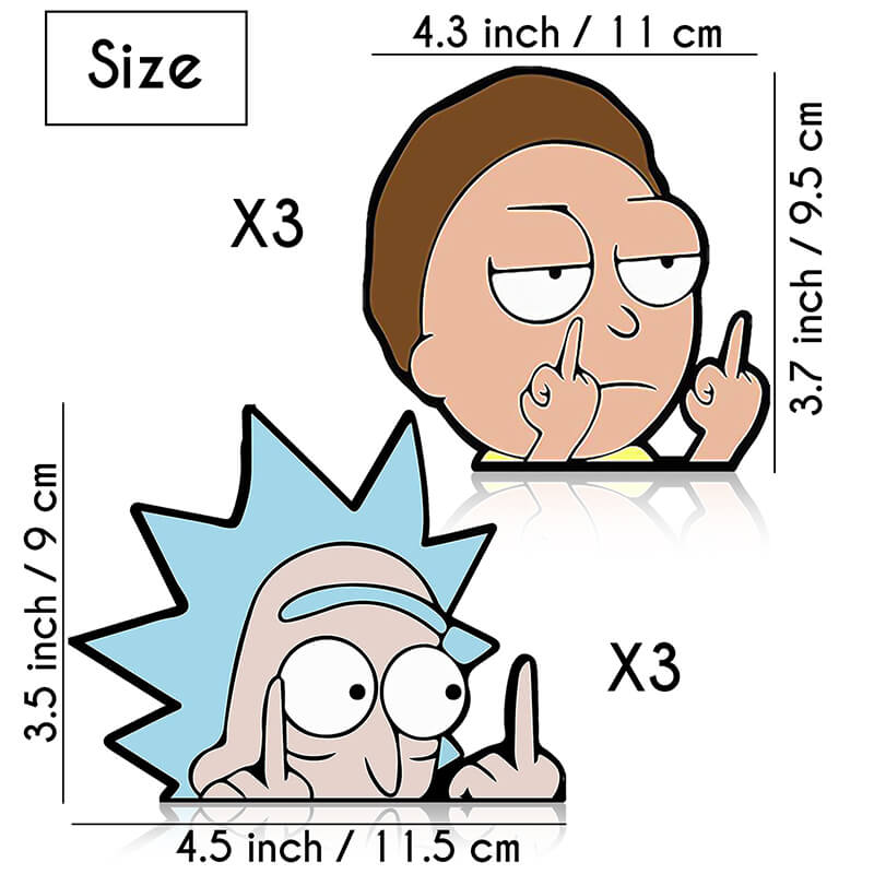 "Rick & Morty" Middle Finger Stickers