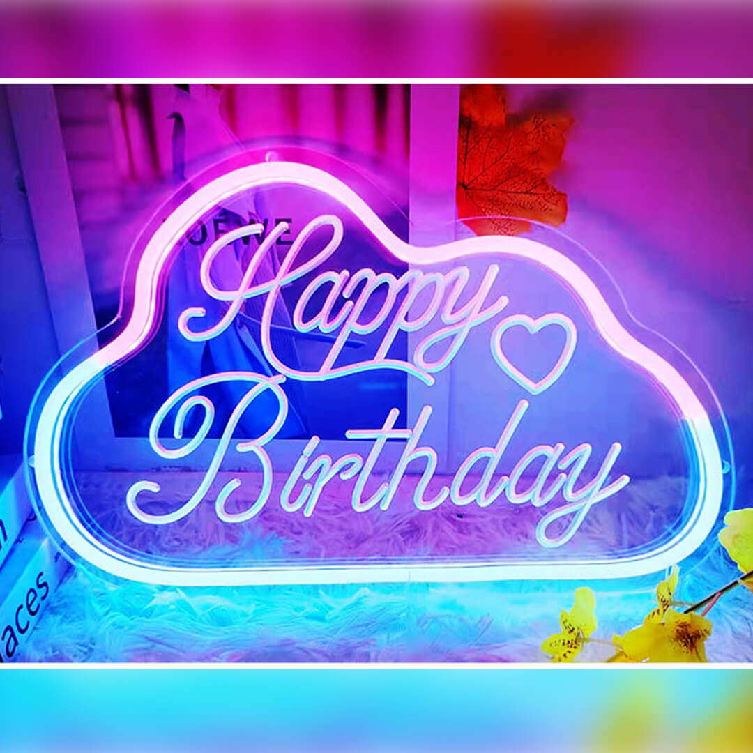HAPPY BIRTHDAY – LED Neon Sign ( Size 11.8"x7.8")