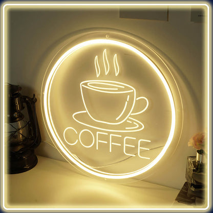 COFFEE Neon Sign USB (11.8"x11.8")