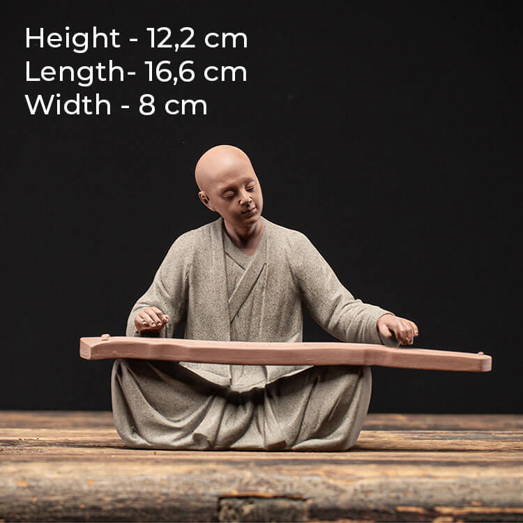Monk sound meditation (handmade ceramic figure)