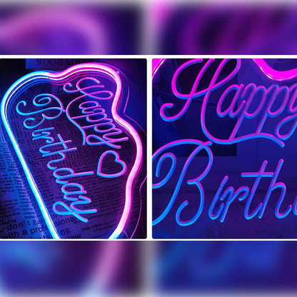 HAPPY BIRTHDAY – LED Neon Sign ( Size 11.8"x7.8")